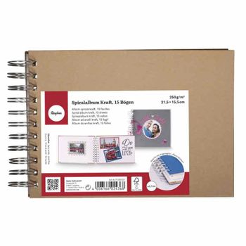 Cuaderno Kraft Con Espiral 21.5 X 15.5 Cm