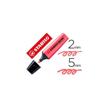 Rotulador Stabilo Boss Fluorescente 70 Rojo 10 Unidades