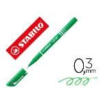 Rotulador Stabilo Sensor Punta De Fibra 0 3 Mm Verde (pack De 10)