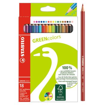 Lápices De Colores Stabilo Green Colors 18 Unidades