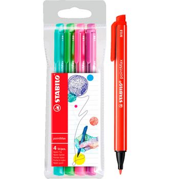 Stabilo Pointmax 4 Colores Moda