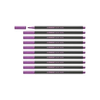 Stabilo Pen 68 Metallic Rotulador Rosa Met?lico Caja -10u-