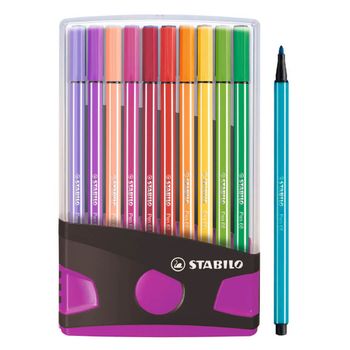 Stabilo Pen 68 Colorparade Antracita-rosa 20 Colores