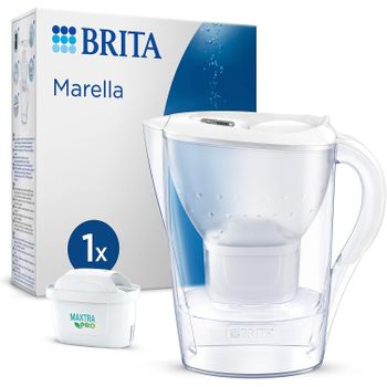 Jarra BRITA Marella con filtro de agua para nevera, 2.4L, blanco – Shopavia