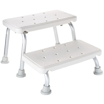 Taburete De Dos Niveles Blanco 150 Kg A0102001 Ridder