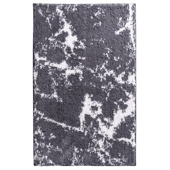 Alfombra De Baño Marmor Gris Y Blanco 90x60 Cm Ridder