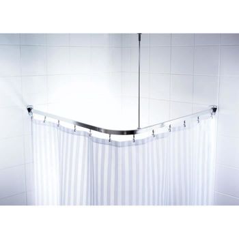 Cortina De Baño 100% Impermeable + 12 Ganchos/argollas Ve