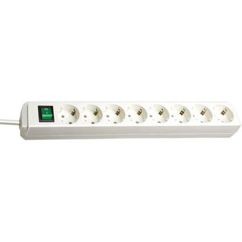 Base Múltiple Eco-line Blanca Con Interruptor (8 Tomas Y 3 M) Brennenstuhl 1159320018