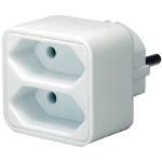 Power Socket Splitter 2x Euro White (5 Unidades)