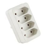 Power Socket Splitter 4x Euro White