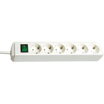 Base Múltiple Eco-line Blanca Con Interruptor (6 Tomas Y 3 M) Brennenstuhl 1159520400