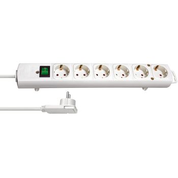 Base Múltiple Brennenstuhl Comfort Line 6 Tomas 2m Blanco Con Interruptor