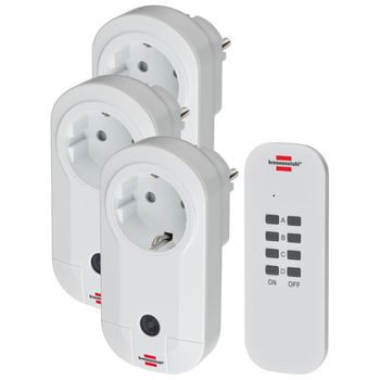 Set Enchufes Con Mando A Distancia 3 Pzas Comfort- Line Brennenstuhl