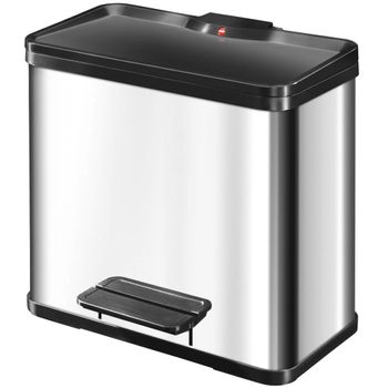 Cubo Con Pedal Oko Duo Plus Tamaño L 17+9 L Acero Inox 0630-200 Hailo