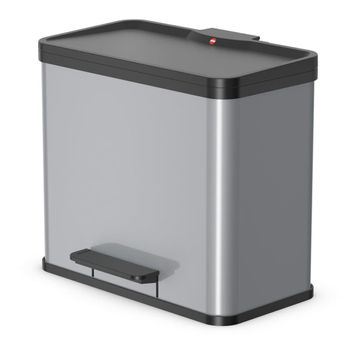 Cubo Con Pedal Oko Duo Plus Tamaño L 17+9 L Plateado 0630-220 Hailo