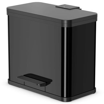 Cubo Con Pedal Oko Trio Plus Tamaño L 3x9 L Negro 0633-260 Hailo