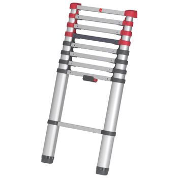 Escalera Telescópica De Aluminio Y Metal Homcom 401x49,3x11 Cm Negro con  Ofertas en Carrefour