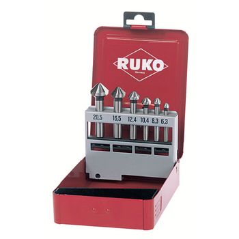 Ruko 102152 - Juego De 6 Avellanadores Cónicos Din 335 Forma C Hss 90°