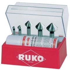 Ruko 102142t - Juego De 5 Avellanadores Cónicos Din 335 Forma C Hss-tin 90°