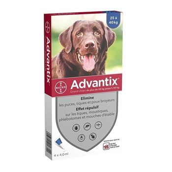 Pipetas Antiparasitarias Advantix 4: Para Perros Grandes De Más De 25 Kg