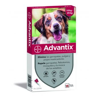 Advantix 4 Pipetas - De 10 A 25 Kg