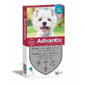 Advantix Pipetas Anti Parásitos, Pulgas Y Garrapatas Para Perros Pequeños (4-10 Kg) - 4 Pipetas X 1 Ml