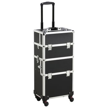 MALETIN TROLLEY NEGRO PELUQUERIA : : Moda