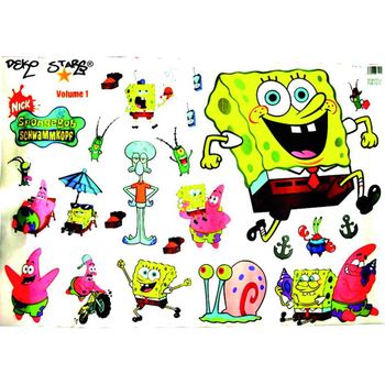 Lamina Adhesiva Decoración Pared Bob Esponja