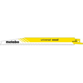 Metabo 5 Hojas Para Sierras De Sable "universal Wood" 200 X 1,25 Mm (631913000)