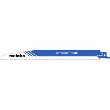 Metabo 5 Hojas Para Sierras De Sable "demolition Metal" 225 X 1,6 Mm (631993000)