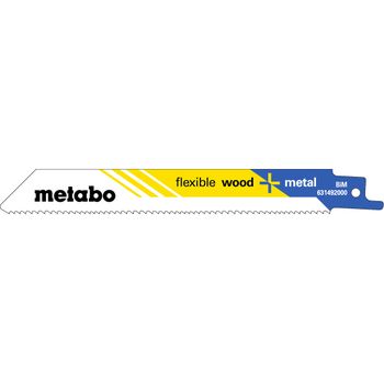 Metabo 25 Hojas Para Sierras De Sable "flexible Wood + Metal" 150 X 0,9 Mm (628246000)