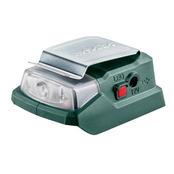 Metabo Powermaxx Pa 12 Led-usb Adaptador Power De Batería/cartón; Conexión De 12 V + 5 V Usb + Luz Led