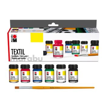 Set Pintura Textil Marabu 6x15ml