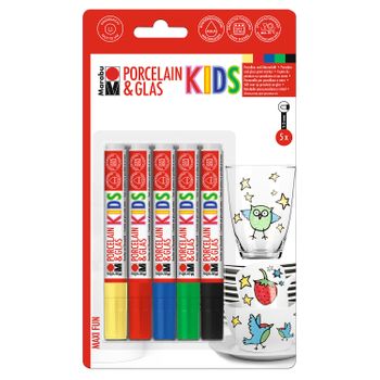 Set Rotulador Para Porcelana Y Cristal Marabu Kids 5x1-2mm