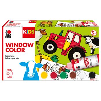 Set Pintura Para Ventanas Granja Marabu Kids 6x80ml