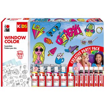 Set Pintura Para Ventanas Party Pack Marabu Kids