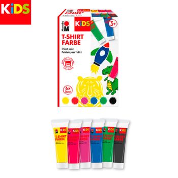 Set Pintura Para Camisetas Marabu Kids 6x36ml