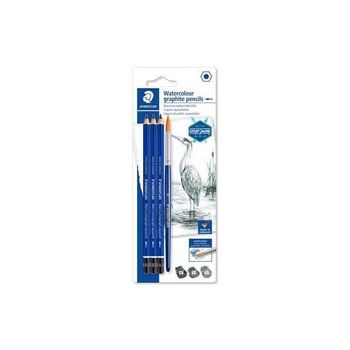 Staedtler Set De 3 L?pices De Grafito Acuarelable Mars Lumograph Aquarell 100a Grad Surtidas Mas Pincel