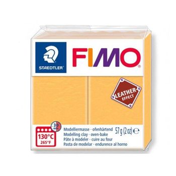 Fimo Paste 57 G - Efecto Cuero - Amarillo Azafrán