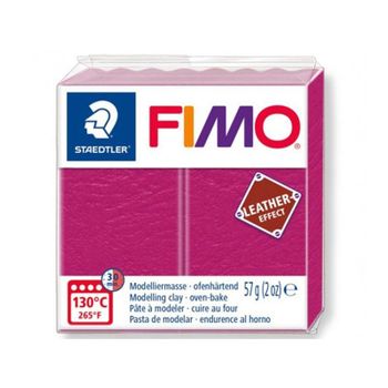 Pasta De Fimo 57 G - Efecto Cuero - Púrpura/frutas Rojas