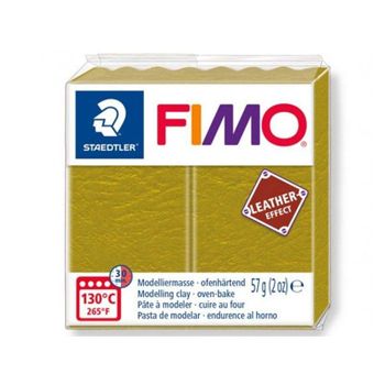 Fimo Paste 57 G - Efecto Cuero - Oliva