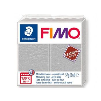 Fimo Paste 57 G - Efecto Cuero - Gris Claro