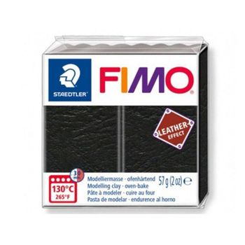 Fimo Paste 57 G - Efecto Cuero - Negro