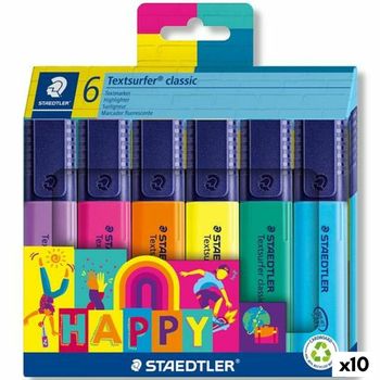 Set De Marcadores Fluorescentes Staedtler Textsurfer Classic Happy Line (10 Unidades)