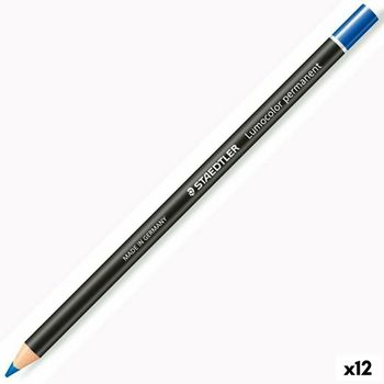 Lápices Staedtler Lumocolor Permanent Glasochrom Permanente Azul (12 Unidades)