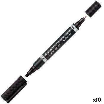 Rotulador Permanente Staedtler Lumocolor 348 Negro (10 Unidades)