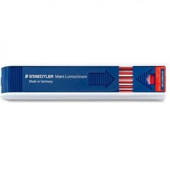 Staedtler Estuche De 12 Minas De Color Mars Lumochrom 204 2,0mm Dureza Hb Rojo