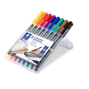 Staedtler Marcador Permanente Lumocolor Estuche 8 Ud Trazo 0 4 Mm Punta Fina Color Su...