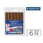 Rotulador Staedtler Color Jumbo Trazo 3 Mm -blister Unicolor Marron (pack De 6)