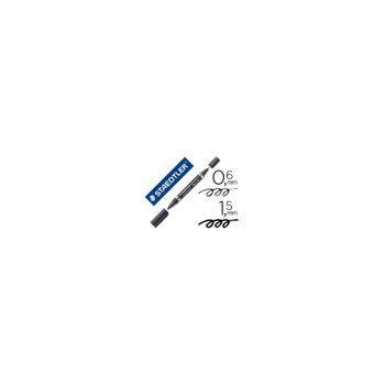 Rotulador Staedtler Lumocolor Permanente Duo 348 Negro Punta F 0,6 Mm Punta M 1,5 Mm 10 Unidades